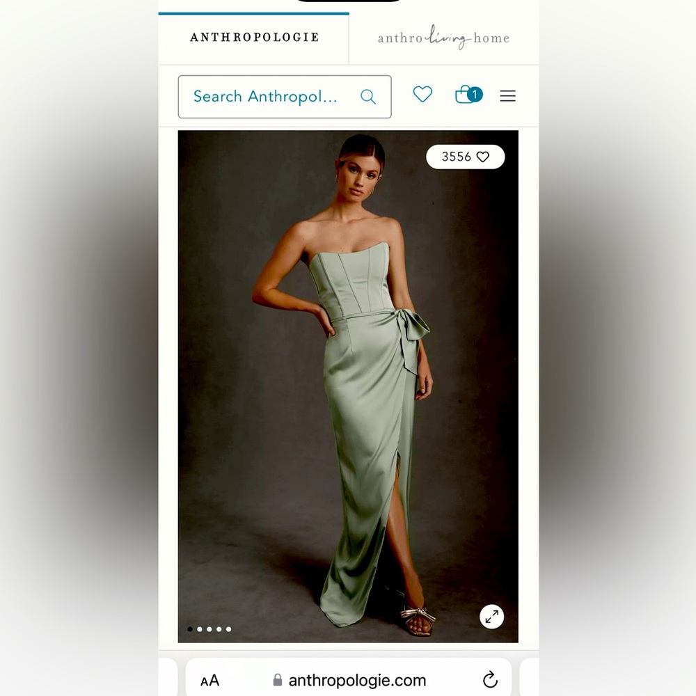 V. Chapman June Corset Dress in Sage color size 6. Excellent condition!